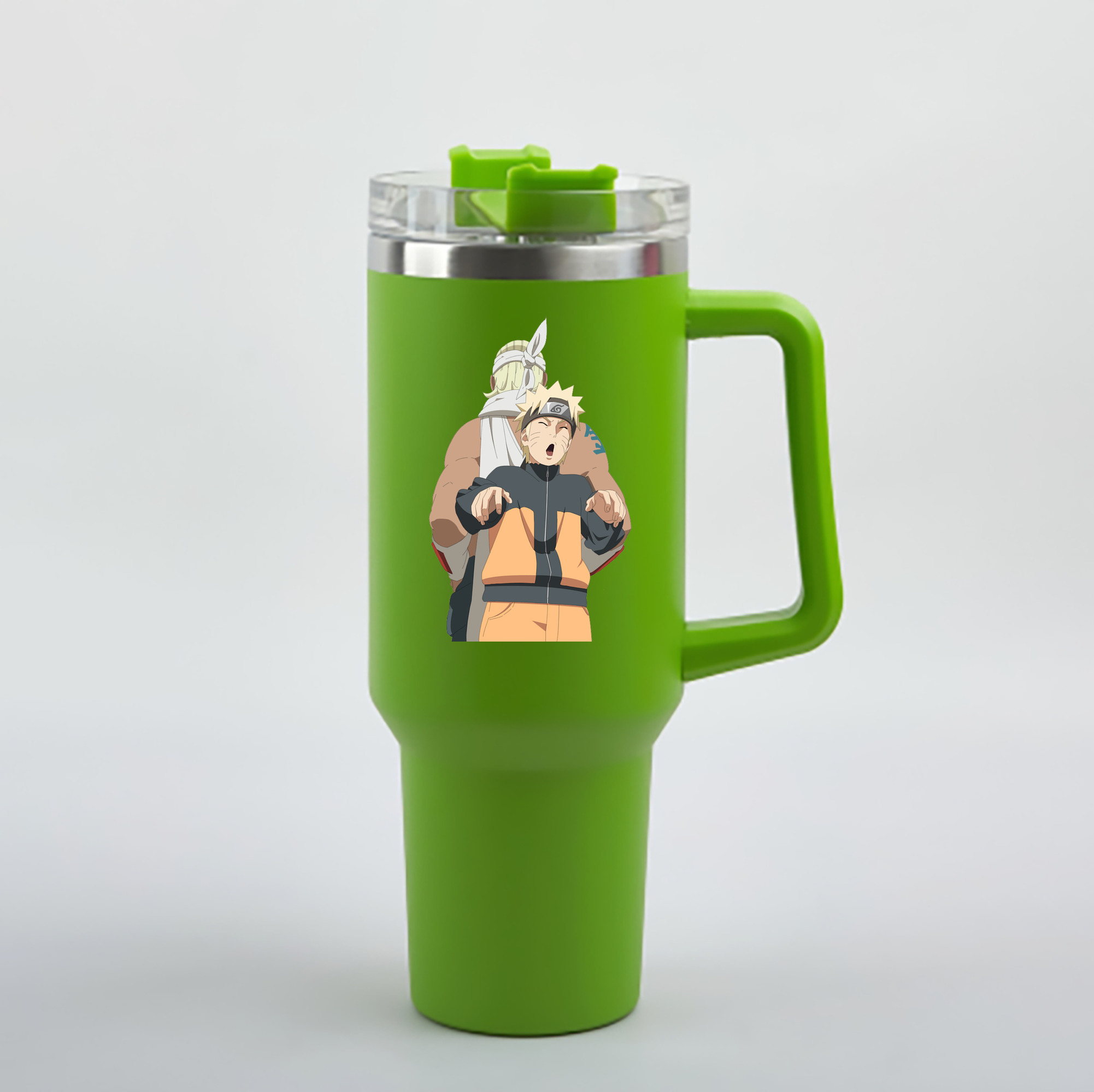 （画像用） NARUTO -ナルト- うずまき ナルト Uzumaki Naruto 1200mL車用タンブラー - クリスタルステッカー（プラスチックストロー付き）